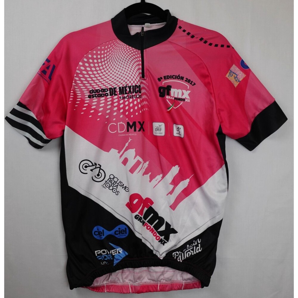 Cycling Jersey Shirt Women's Medium Gran Fondo Mexico GFMX Short Sleeve Pockets